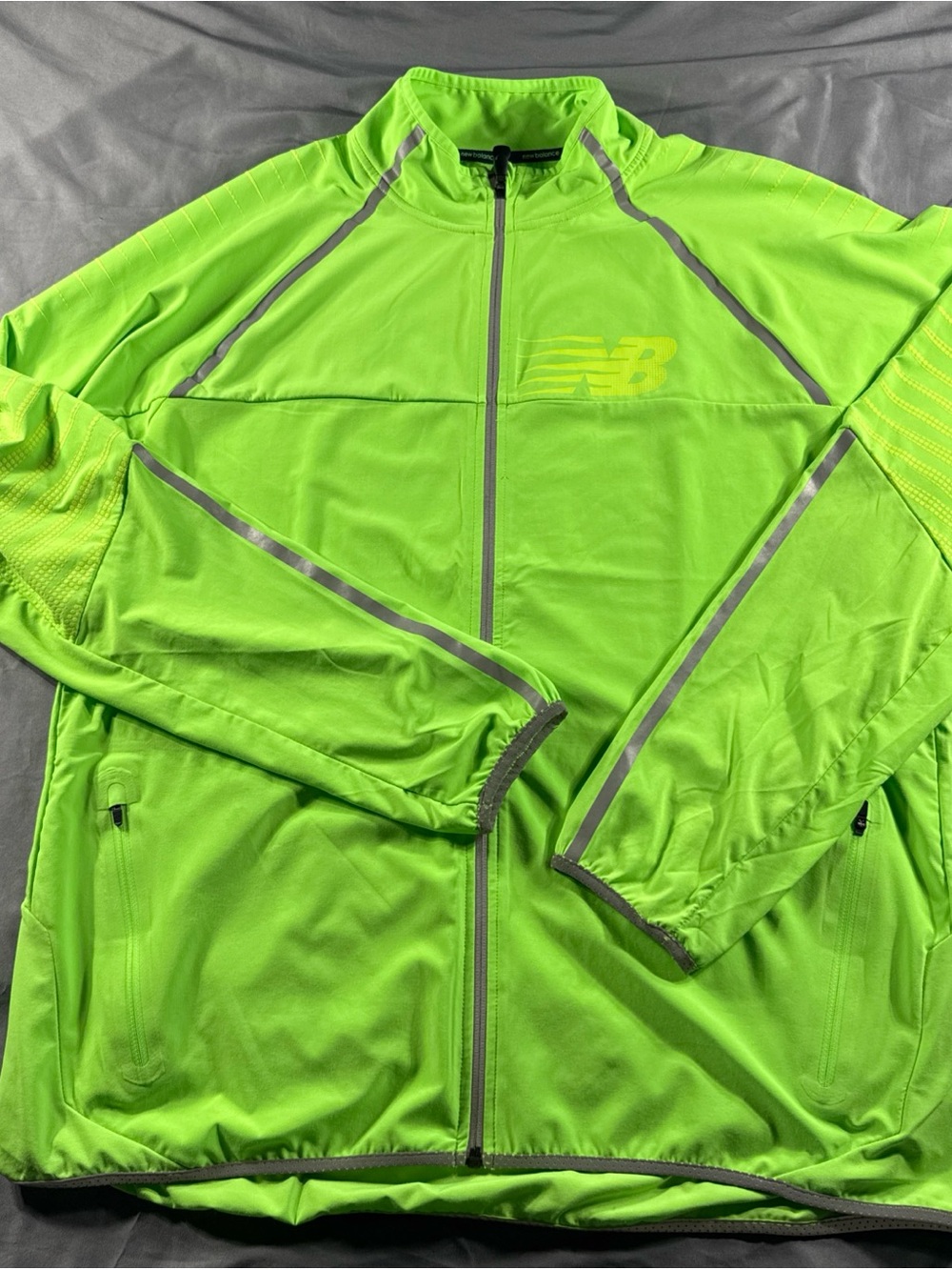 New Balance Men’s Neon Lime Performance Full-Zip Jacket